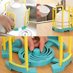 Verstellbares Mini-Abtropfgestell – Aufbewahrungs-Organizer für die Küche