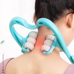 Verstellbares Nackenmassagegerät – Therapierolle mit sechs Rädern