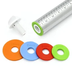 Verstellbares Nudelholz aus Edelstahl für die perfekte Zubereitung von Fondant-Teig