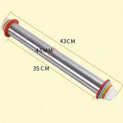 Verstellbares Nudelholz aus Edelstahl für die perfekte Zubereitung von Fondant-Teig