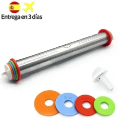 Verstellbares Nudelholz aus Edelstahl für die perfekte Zubereitung von Fondant-Teig