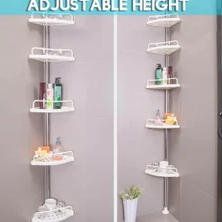 Verstellbares 5-stufiges Eckregal aus Edelstahl – Organizer