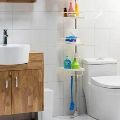 Verstellbares 5-stufiges Eckregal aus Edelstahl – Organizer