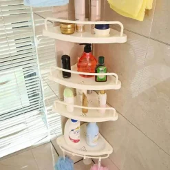 Verstellbares 5-stufiges Eckregal aus Edelstahl – Organizer