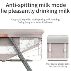 Verstellbares tragbares Babybett – faltbares minimalistisches Design