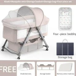 Verstellbares tragbares Babybett – faltbares minimalistisches Design