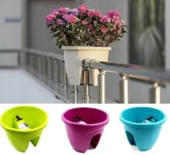 Vertikales Garten-Pflanzgefäß-Set – 4-teiliges Set für den Innen- und Außenbereich, Balkontöpfe