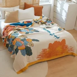 Vierlagige Gazedecke aus nordischer Baumwolle – weiche Tagesdecke