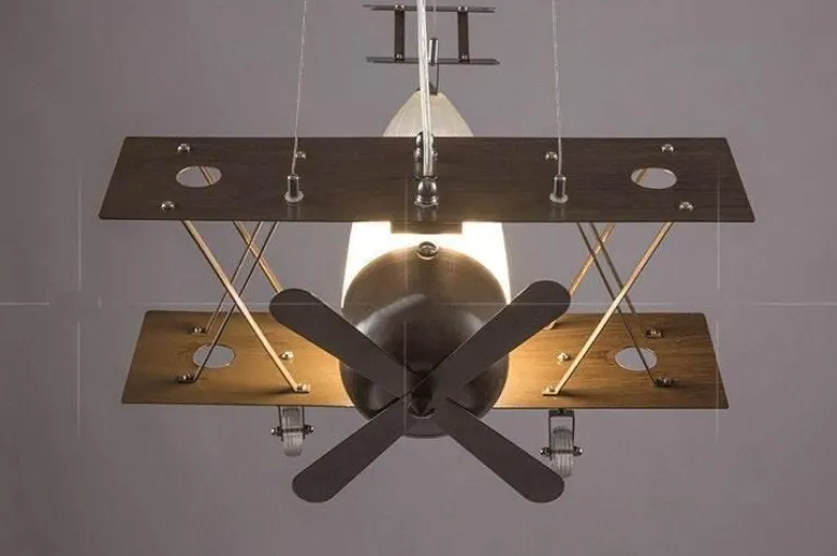 Vintage Airplane Pendant Lamp - Retro Lighting Fixture