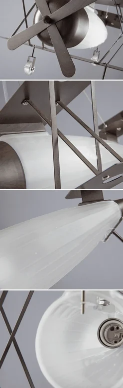 Vintage Airplane Pendant Lamp - Retro Lighting Fixture