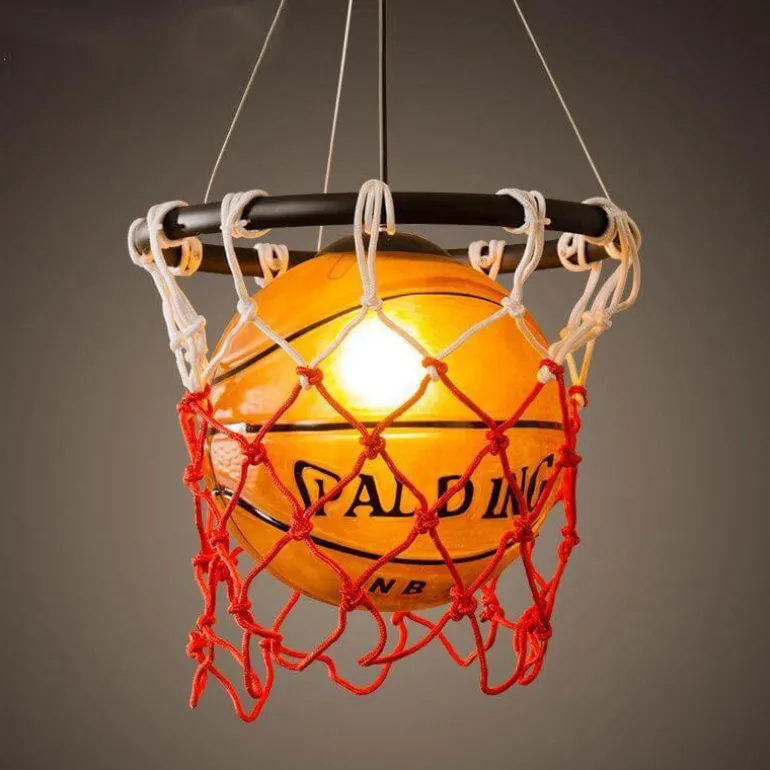 Vintage Basketball Pendant Lamp - Luminaria Hanging Light