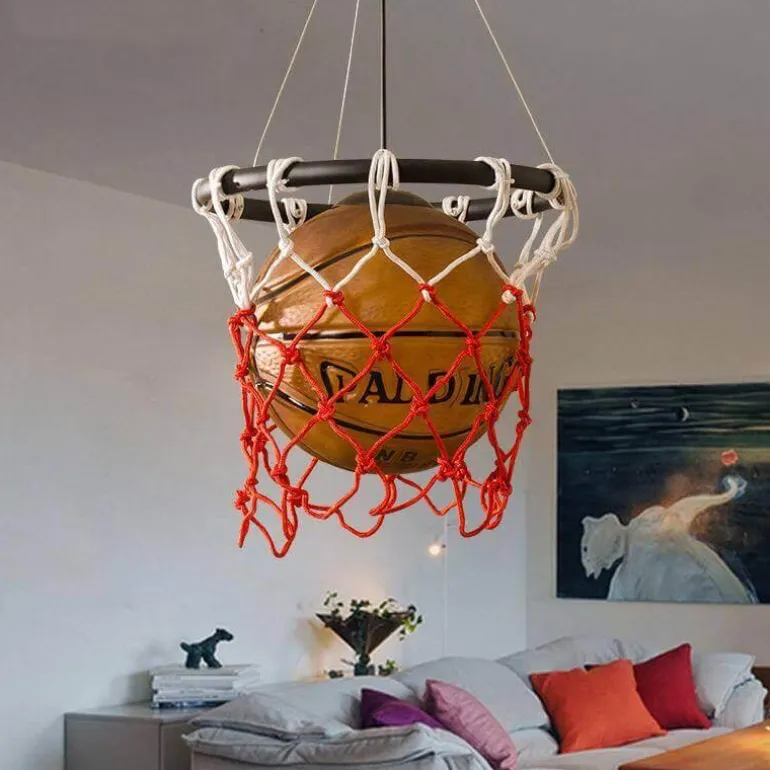 Vintage Basketball Pendant Lamp - Luminaria Hanging Light