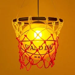 Vintage Basketball Pendant Lamp - Luminaria Hanging Light