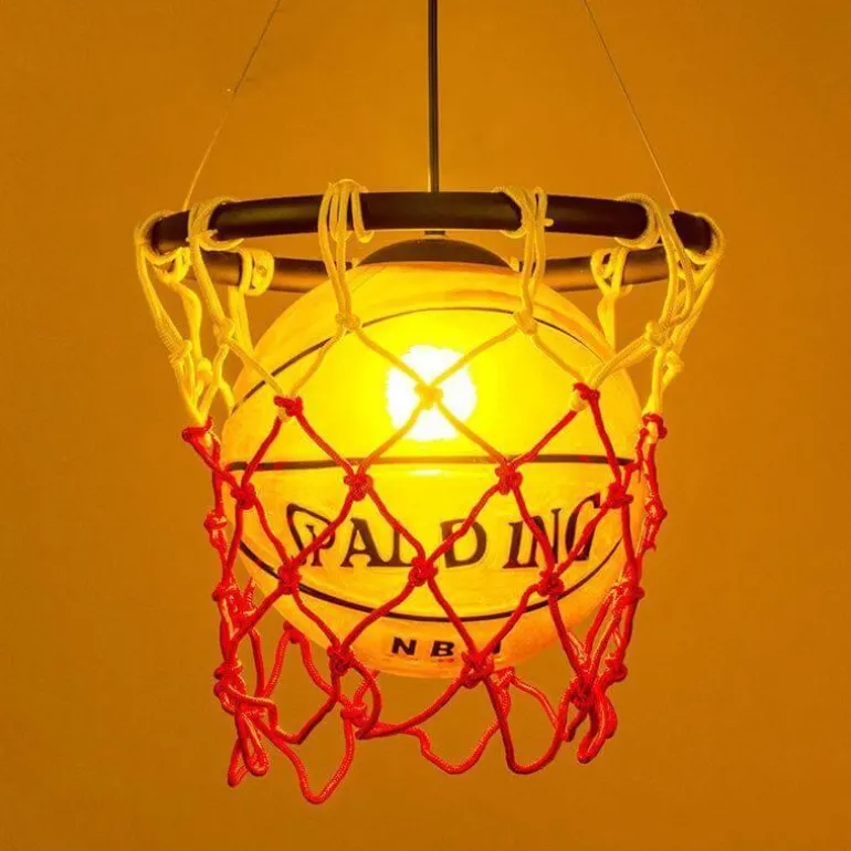 Vintage Basketball Pendant Lamp - Luminaria Hanging Light