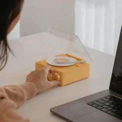 Vintage Bluetooth Plattenspieler - Retro Mini Lautsprecher