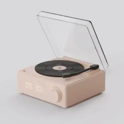 Vintage Bluetooth Plattenspieler - Retro Mini Lautsprecher