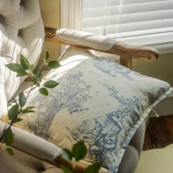 Vintage Blumen Kissenbezug - Dekorativer Kissenbezug aus Baumwolle