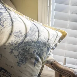 Vintage Blumen Kissenbezug - Dekorativer Kissenbezug aus Baumwolle