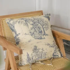 Vintage Blumen Kissenbezug - Dekorativer Kissenbezug aus Baumwolle