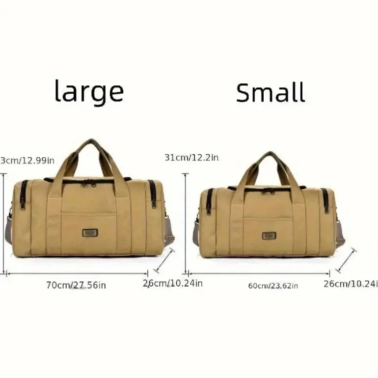 Vintage Canvas Reisetasche – Großes Fassungsvermögen, langlebig und vielseitig