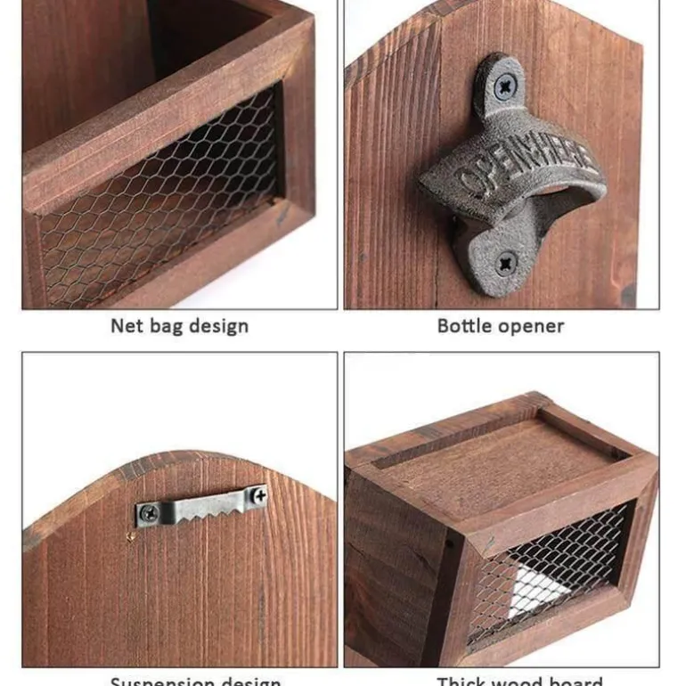Vintage Flaschenöffner zur Wandmontage – Rustikales Bardekor
