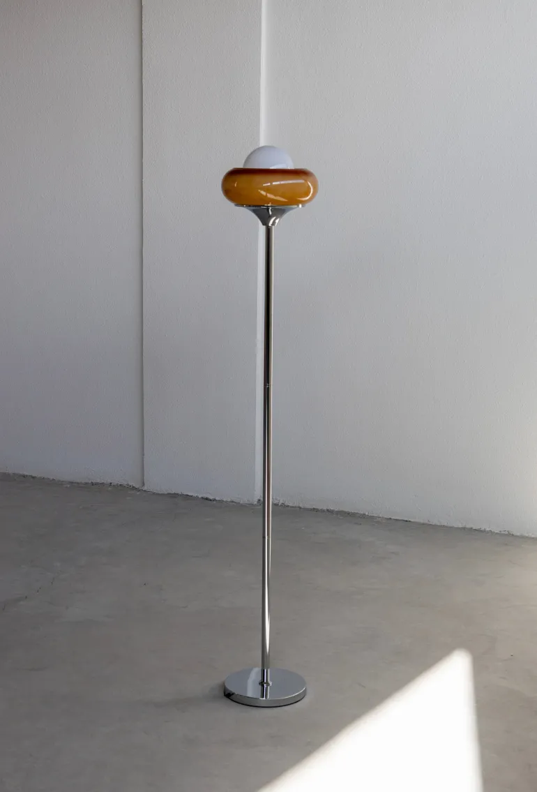 Vintage Floor Lamp – 155 cm Standing Lamp with Knob Switch