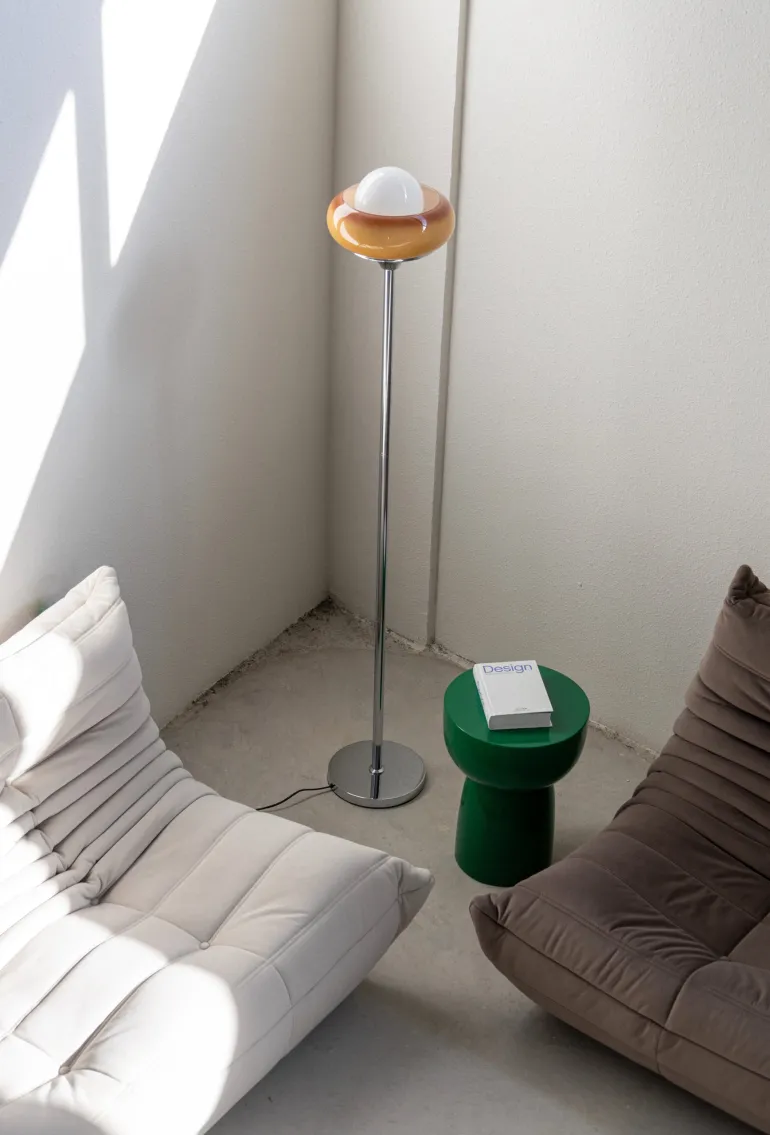 Vintage Floor Lamp – 155 cm Standing Lamp with Knob Switch