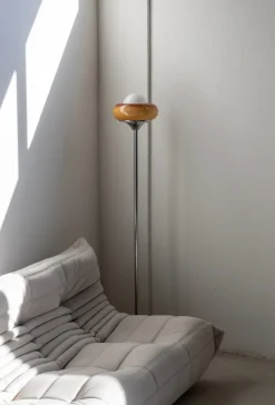 Vintage Floor Lamp – 155 cm Standing Lamp with Knob Switch