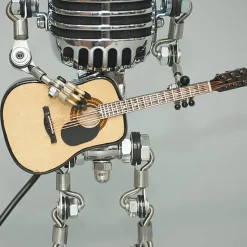 Vintage Gitarrenmikrofonlampe - Retro Musikdekor Roboterlicht