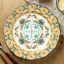 Vintage Handbemalter Keramik-Essteller - Dekoratives Geschirr