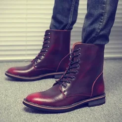 Vintage Herren Winterstiefel – Stilvolles warmes Schuhwerk