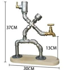 Vintage Industrieller Getränkespender aus Rohren - Einzigartiges Home-Bar-Accessoire