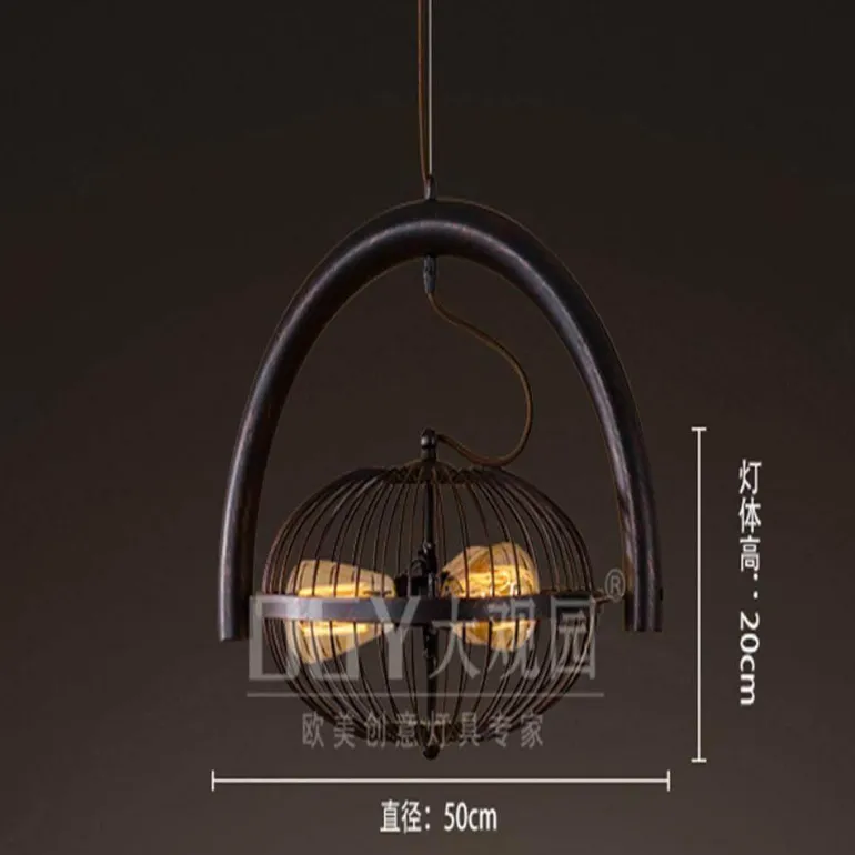 Vintage Iron Retro Ceiling Fan Chandelier Lamp