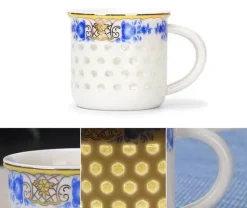 Vintage Jingdezhen Blau Weiß Porzellan Teetassen Set