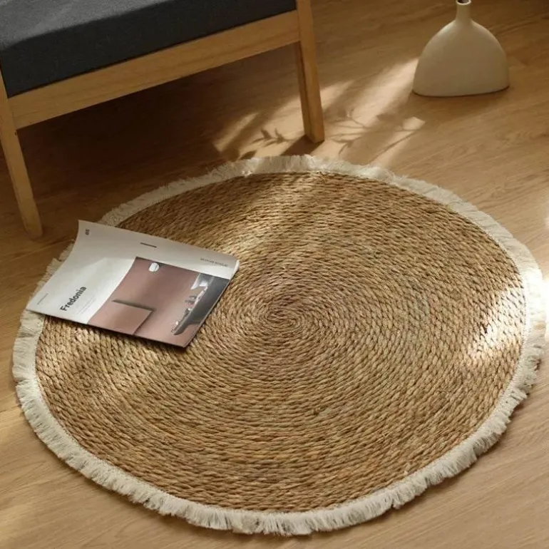 Vintage Jute Rattan Teppich - Quaste Home Decor Teppich