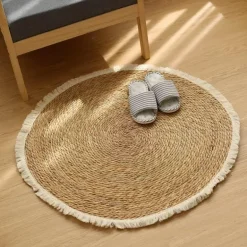Vintage Jute Rattan Teppich - Quaste Home Decor Teppich