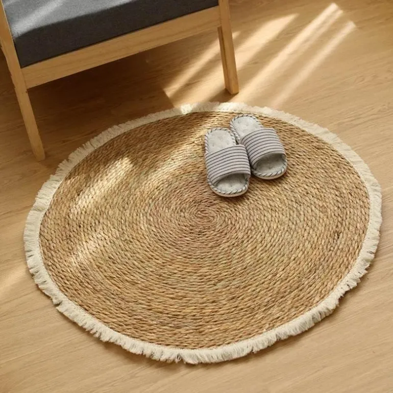 Vintage Jute Rattan Teppich - Quaste Home Decor Teppich