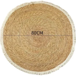 Vintage Jute Rattan Teppich - Quaste Home Decor Teppich