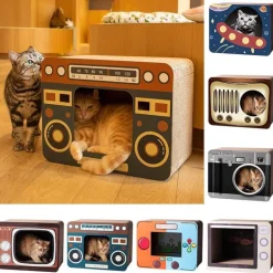 Vintage Katzenkratzbrettbett - DIY Haustiermöbel