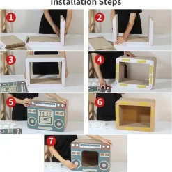 Vintage Katzenkratzbrettbett - DIY Haustiermöbel