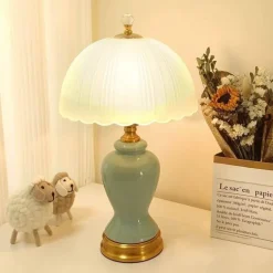 Vintage Keramik Tischlampe - Dekorative Beleuchtungsvorrichtung