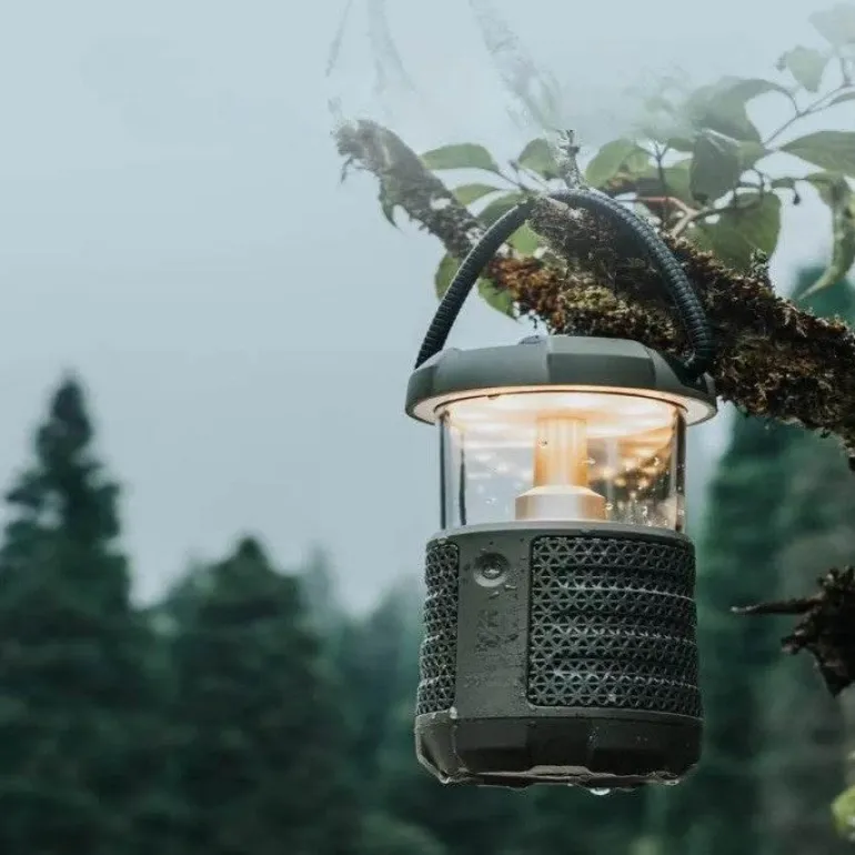 Vintage LED-Außenlautsprecherlampe - Gartenleuchte im Retro-Stil