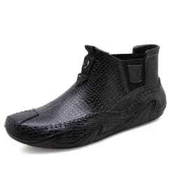 Vintage Leder Pelz Winter Stiefeletten - Outdoor Schuhe