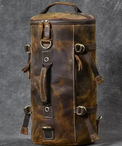 Vintage Lederrucksack - Klassische Herren Messenger Bag