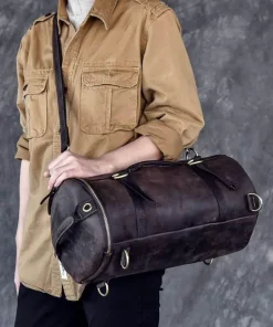 Vintage Lederrucksack - Klassische Herren Messenger Bag