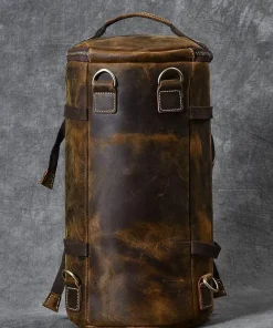Vintage Lederrucksack - Klassische Herren Messenger Bag