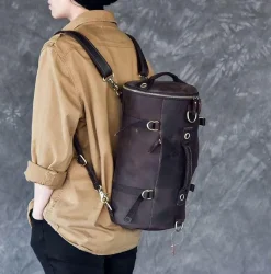 Vintage Lederrucksack - Klassische Herren Messenger Bag