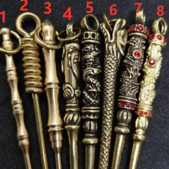 Vintage Messing Schlüsselanhänger - Retro Mini Werkzeug Accessoire