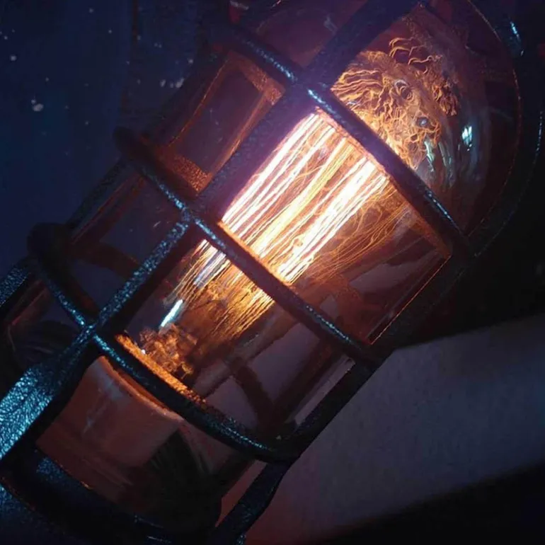 Vintage Rocket Ship Lamp - Unique Industrial Home Decor Light Fixture