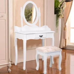 Vintage Schminktisch-Set – Elegantes Schminktisch-Set, 2 Stück